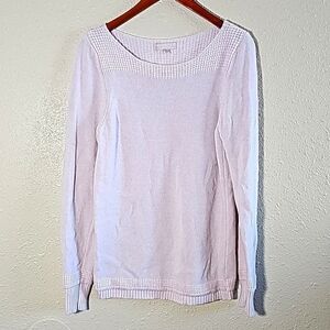 Elegant Light Pink Crew Neck Sweater